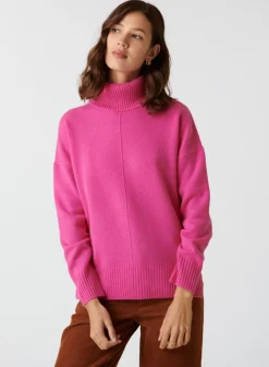 Maison Montagut Pull Col Roule A Fentes En Cachemire 4 Fils - Adena><noscript><img width=