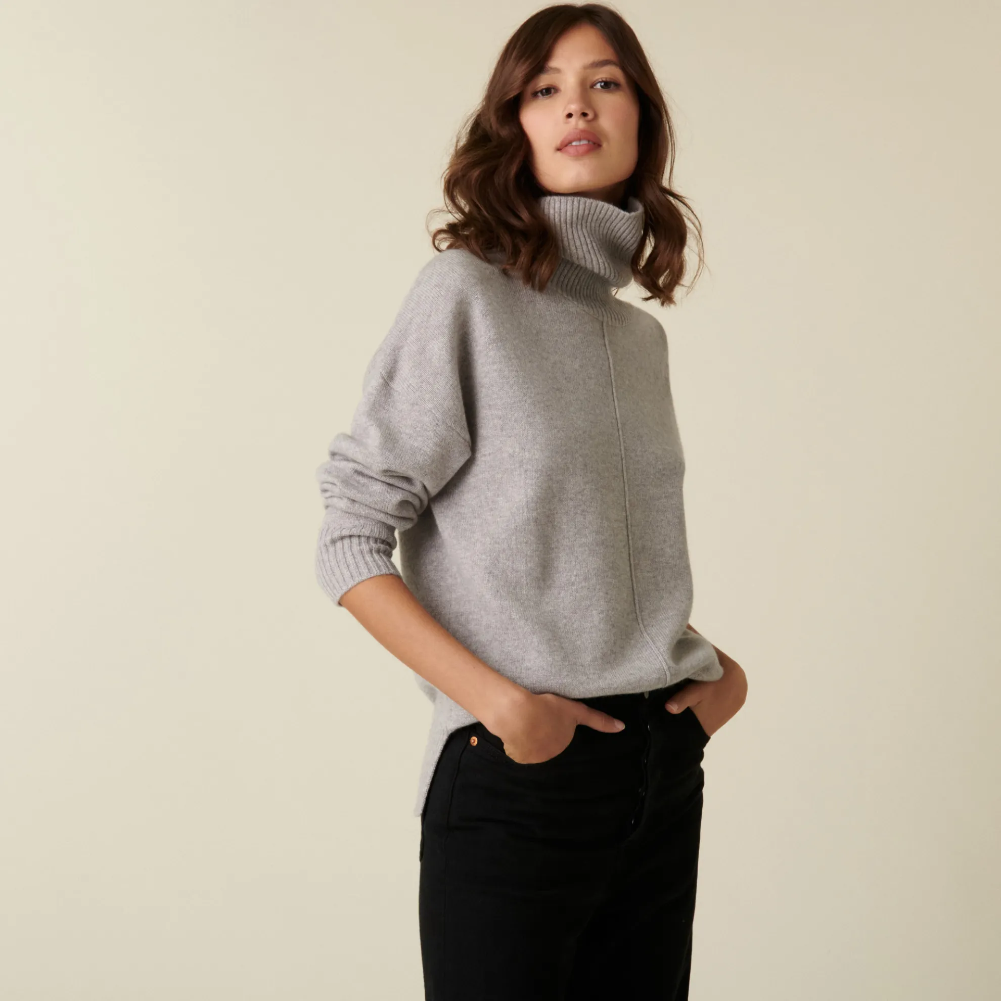 Maison Montagut Pull Col Roule A Fentes En Cachemire 4 Fils - Adena>Femme Pulls