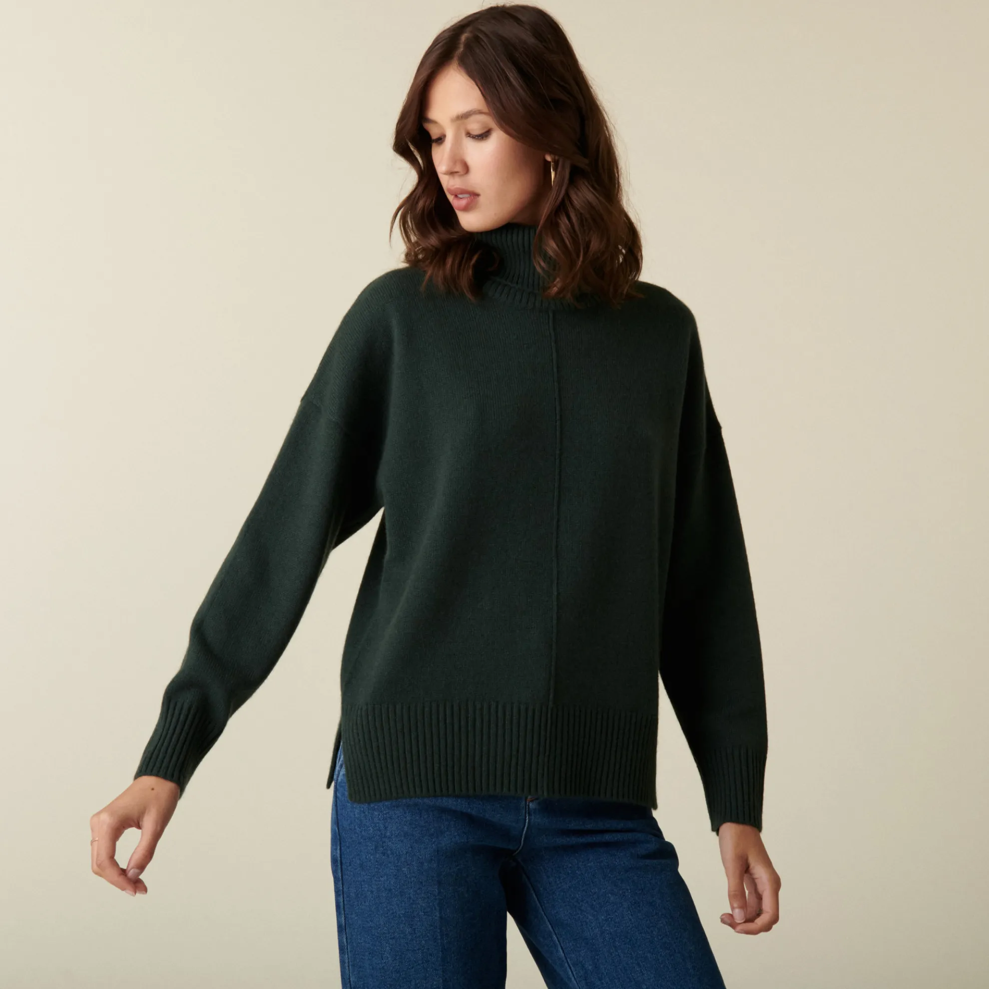 Maison Montagut Pull Col Roule A Fentes En Cachemire 4 Fils - Adena>Femme Pulls