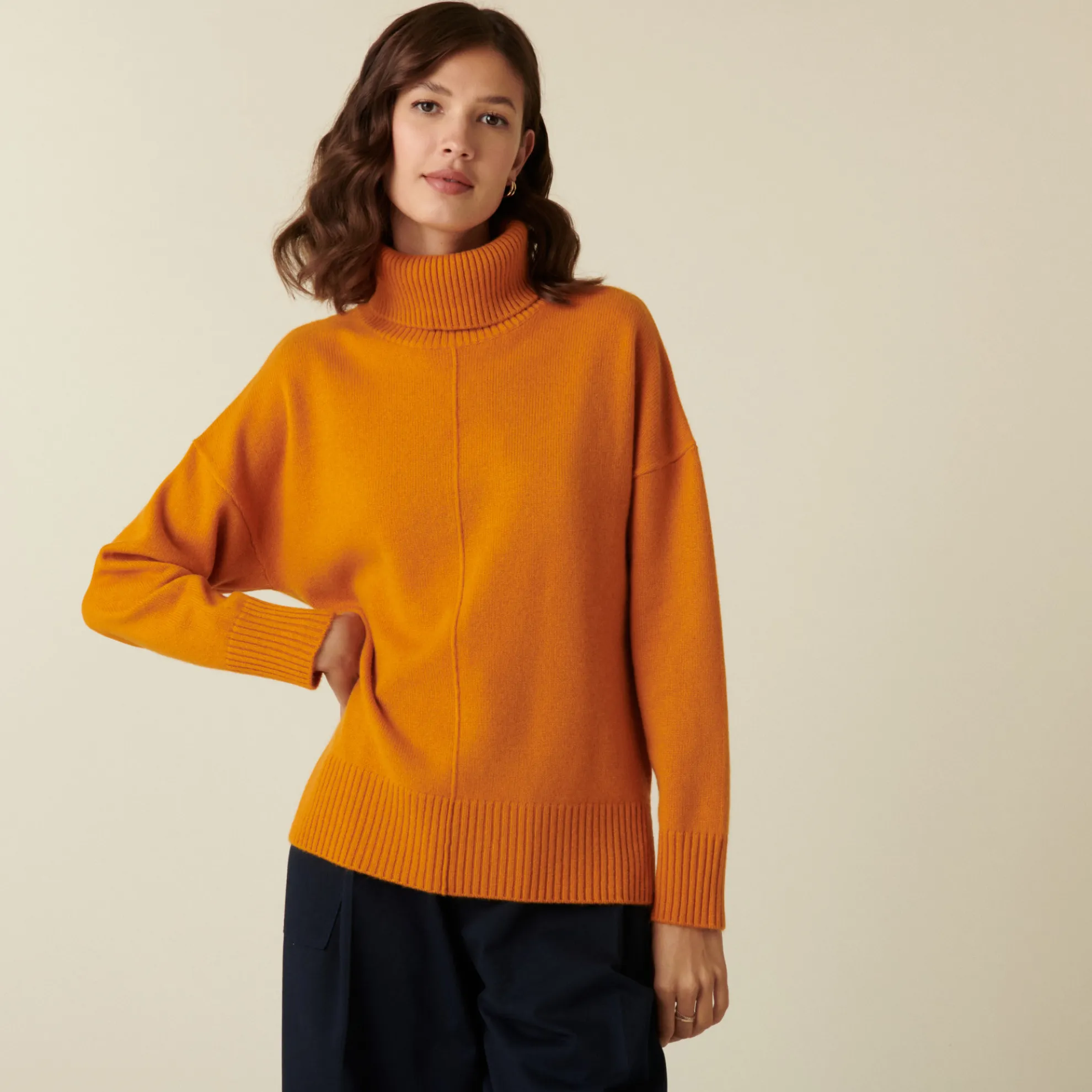 Maison Montagut Pull Col Roule A Fentes En Cachemire 4 Fils - Adena>Femme Pulls