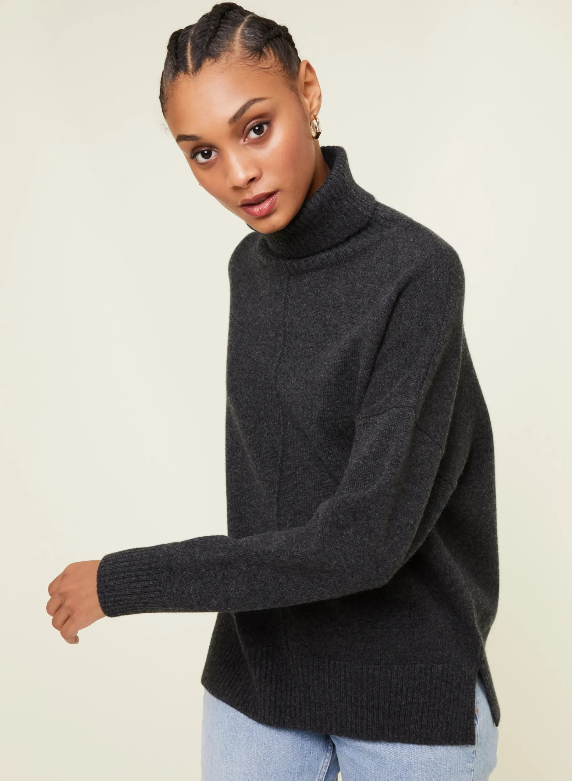 Maison Montagut Pull Col Roule A Fentes En Cachemire 4 Fils - Adena>Femme Pulls