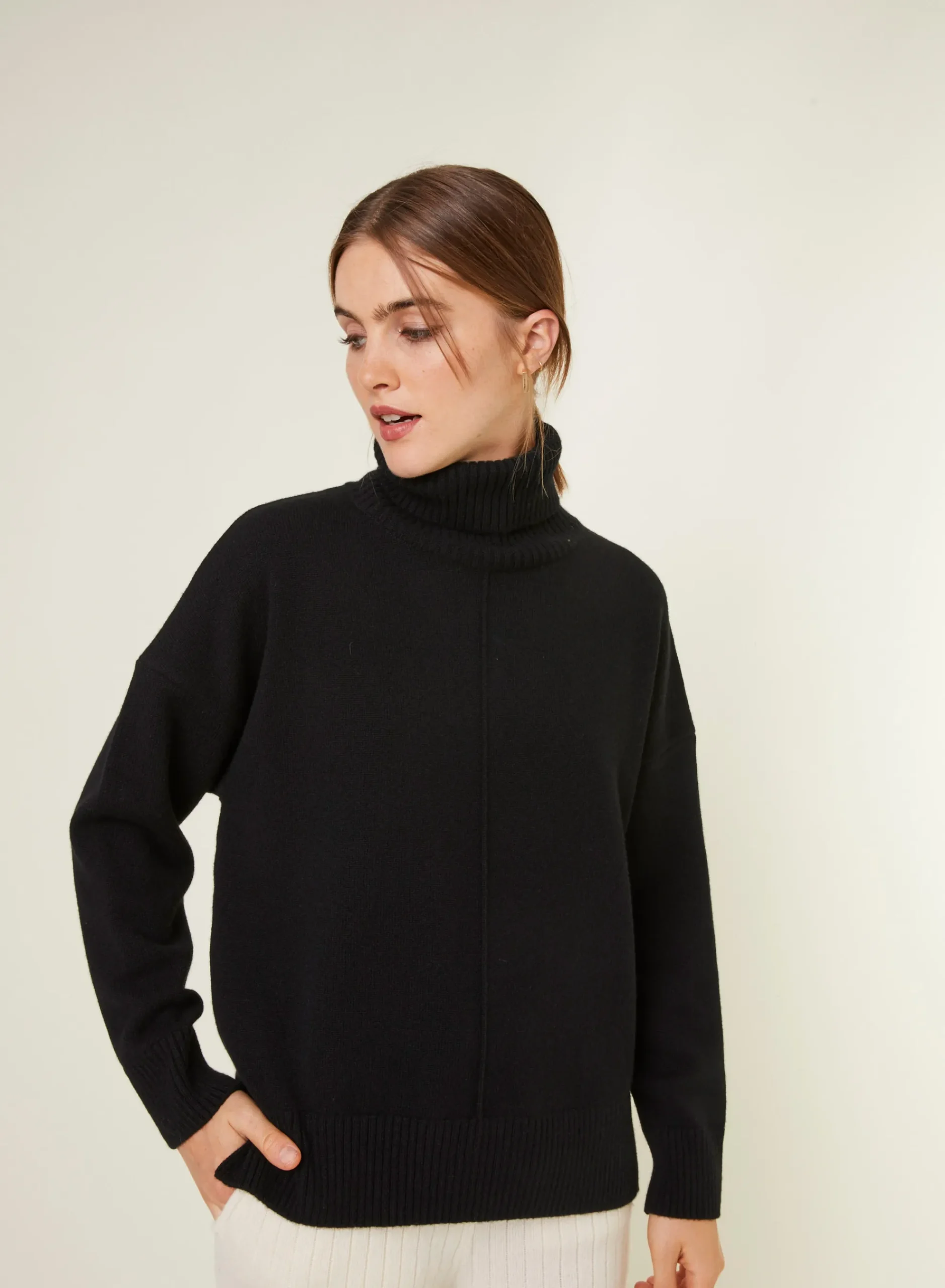 Maison Montagut Pull Col Roule A Fentes En Cachemire 4 Fils - Adena>Femme Pulls