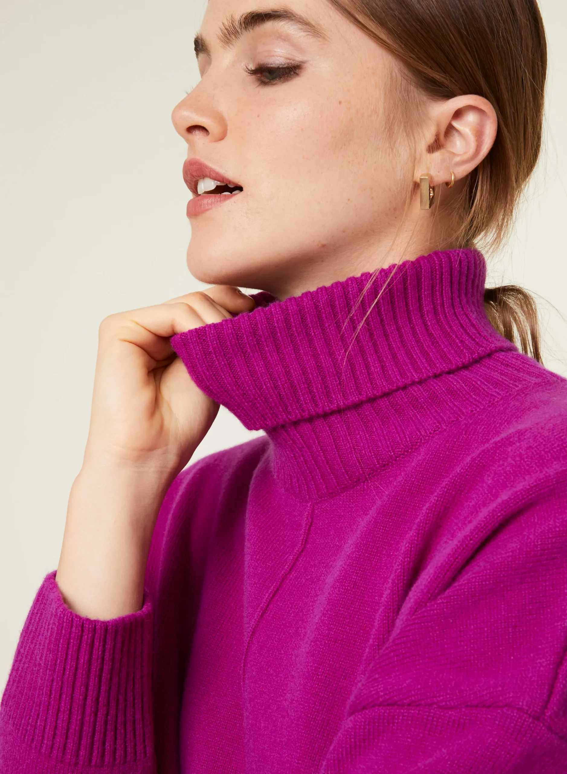 Maison Montagut Pull Col Roule A Fentes En Cachemire 4 Fils - Adena>Femme Pulls