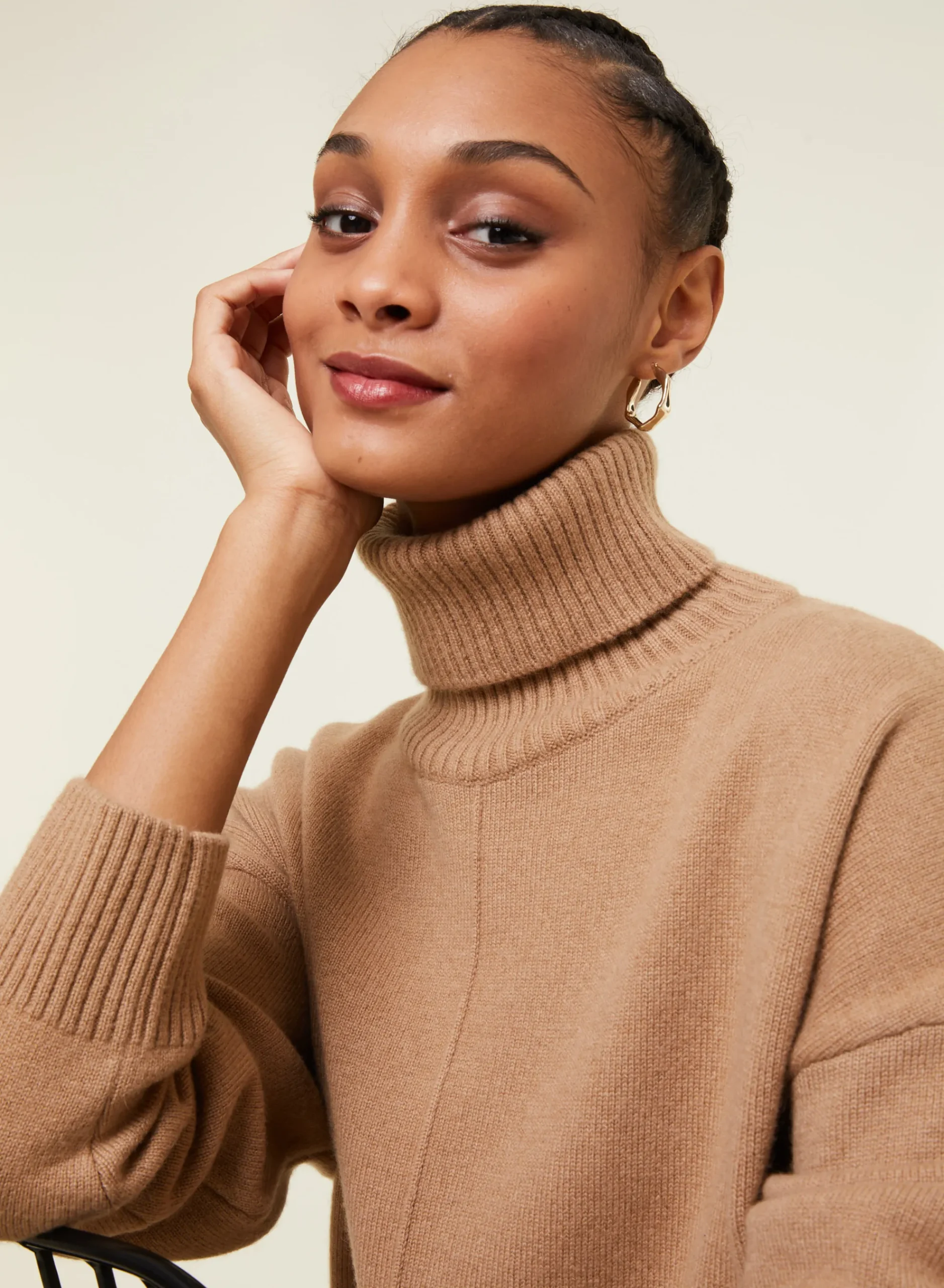 Maison Montagut Pull Col Roule A Fentes En Cachemire 4 Fils - Adena>Femme Pulls