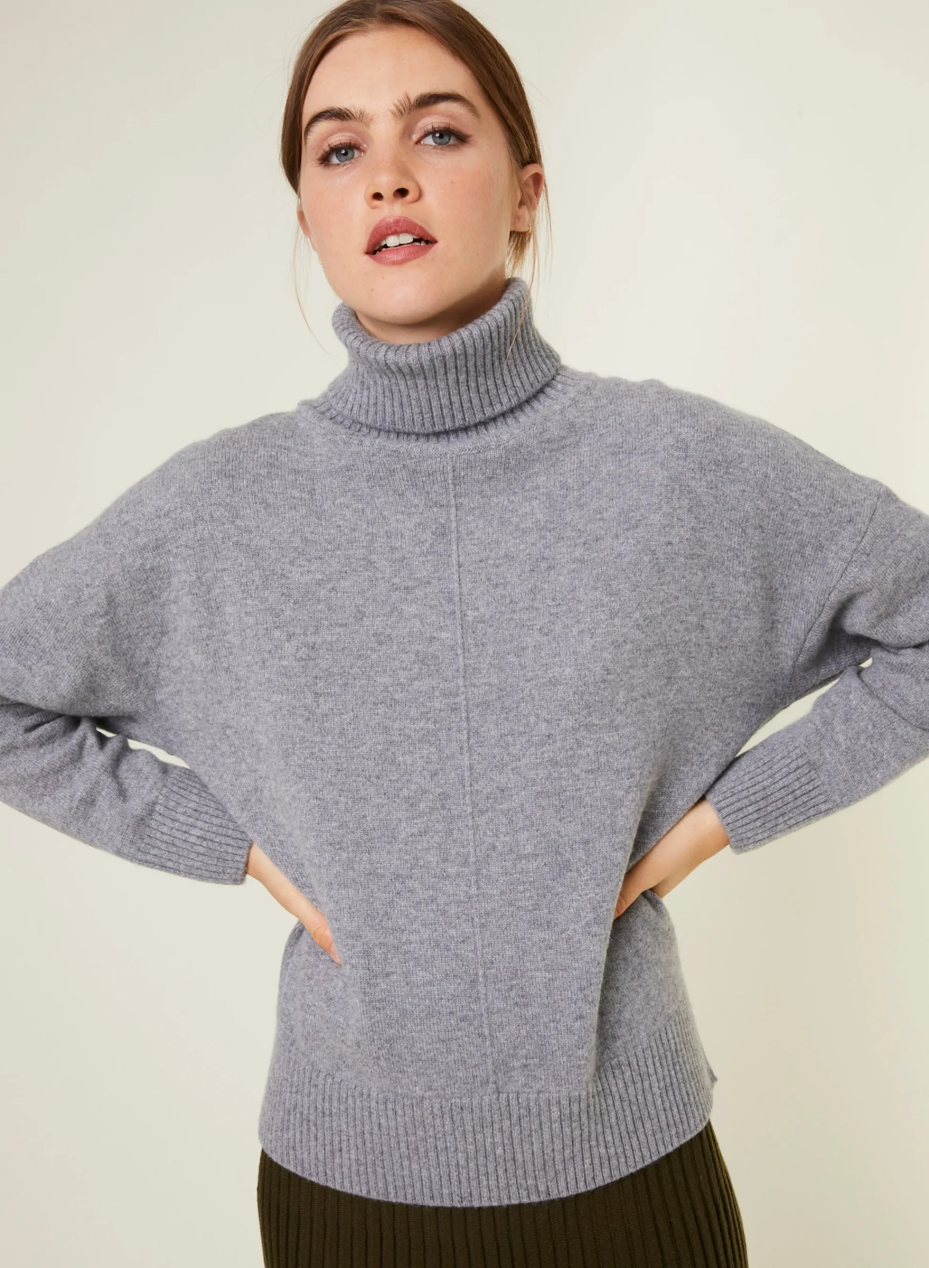 Maison Montagut Pull Col Roule A Fentes En Cachemire 4 Fils - Adena>Femme Pulls