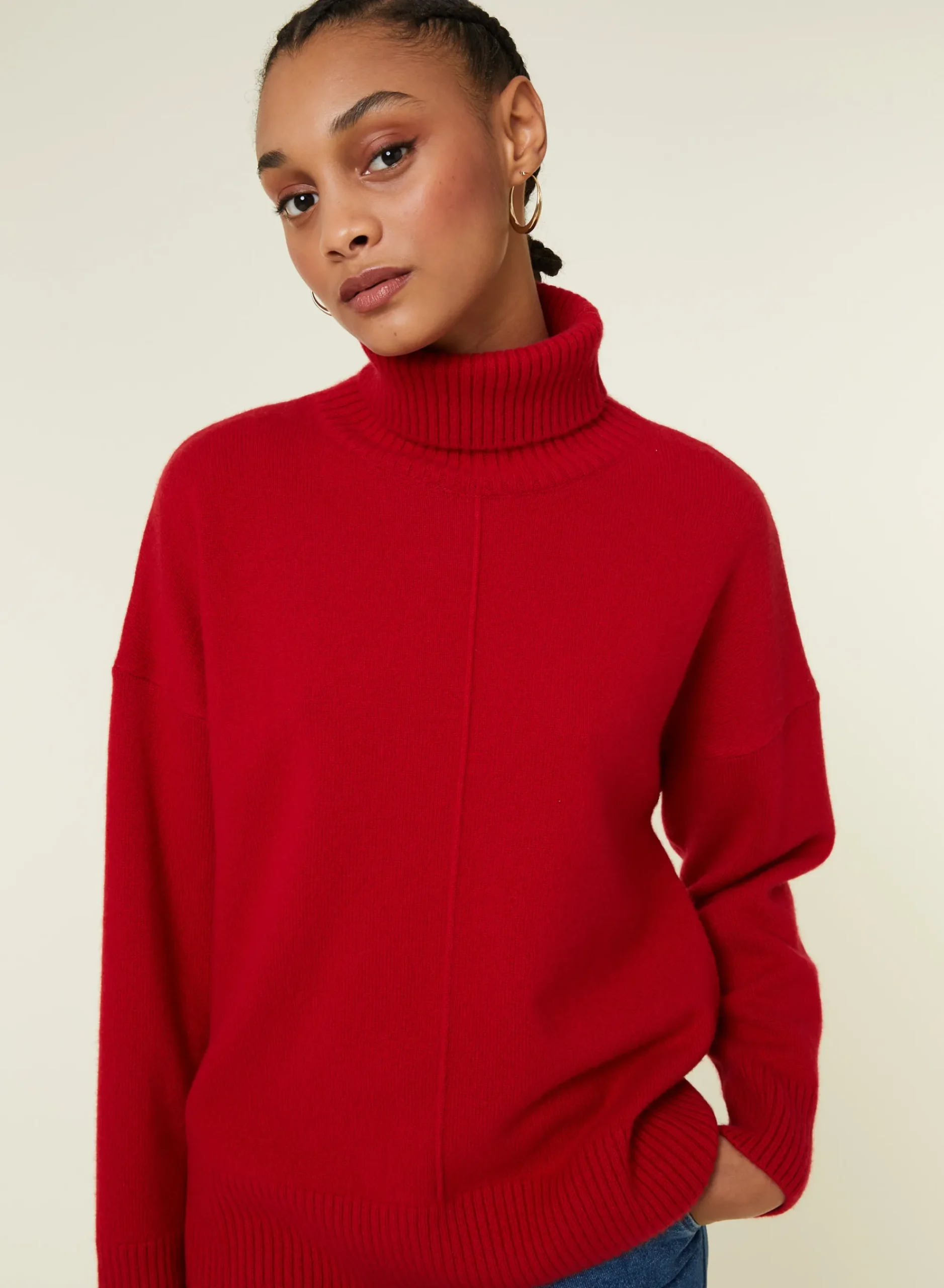 Maison Montagut Pull Col Roule A Fentes En Cachemire 4 Fils - Adena>Femme Pulls