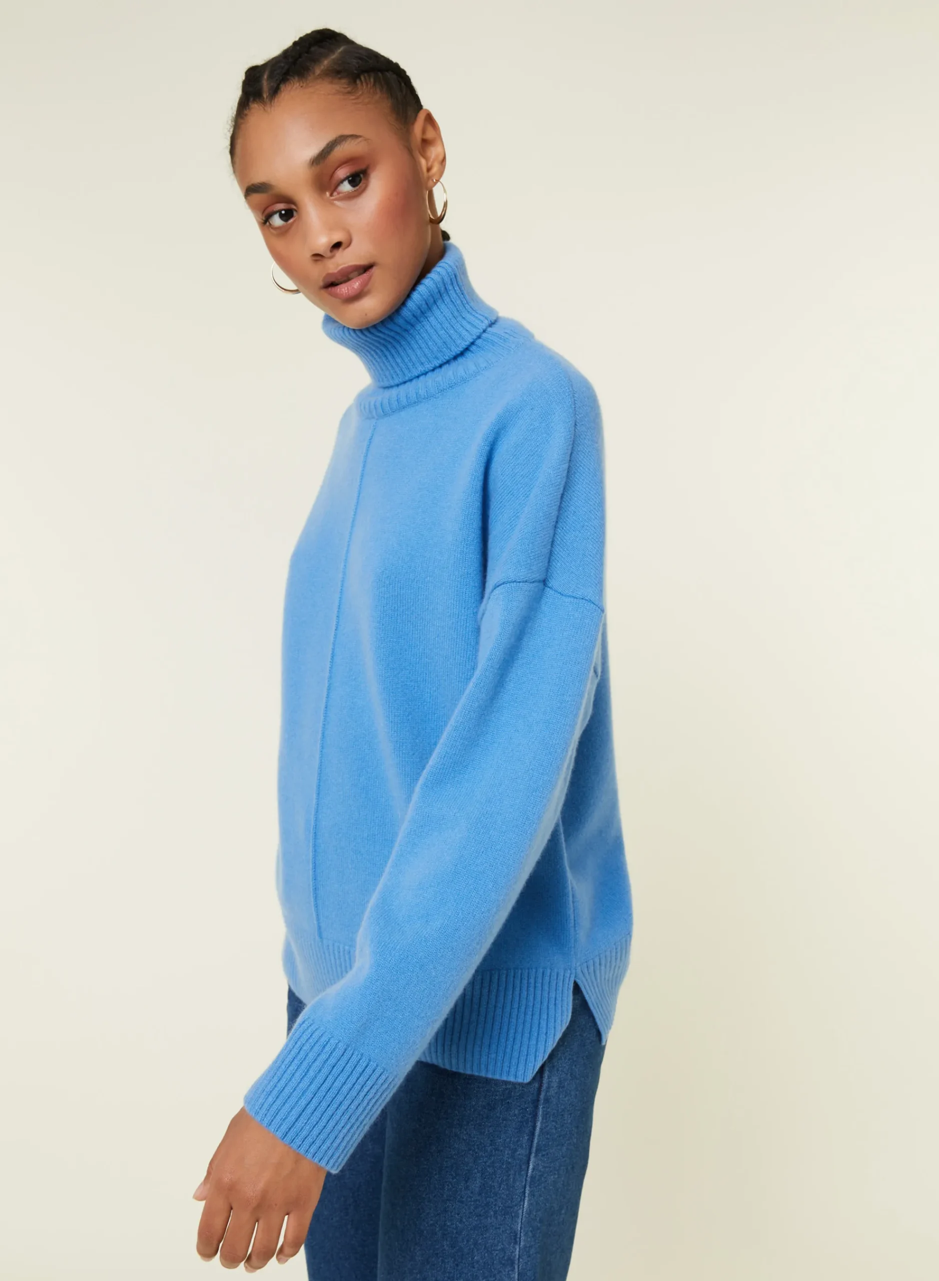 Maison Montagut Pull Col Roule A Fentes En Cachemire 4 Fils - Adena>Femme Pulls