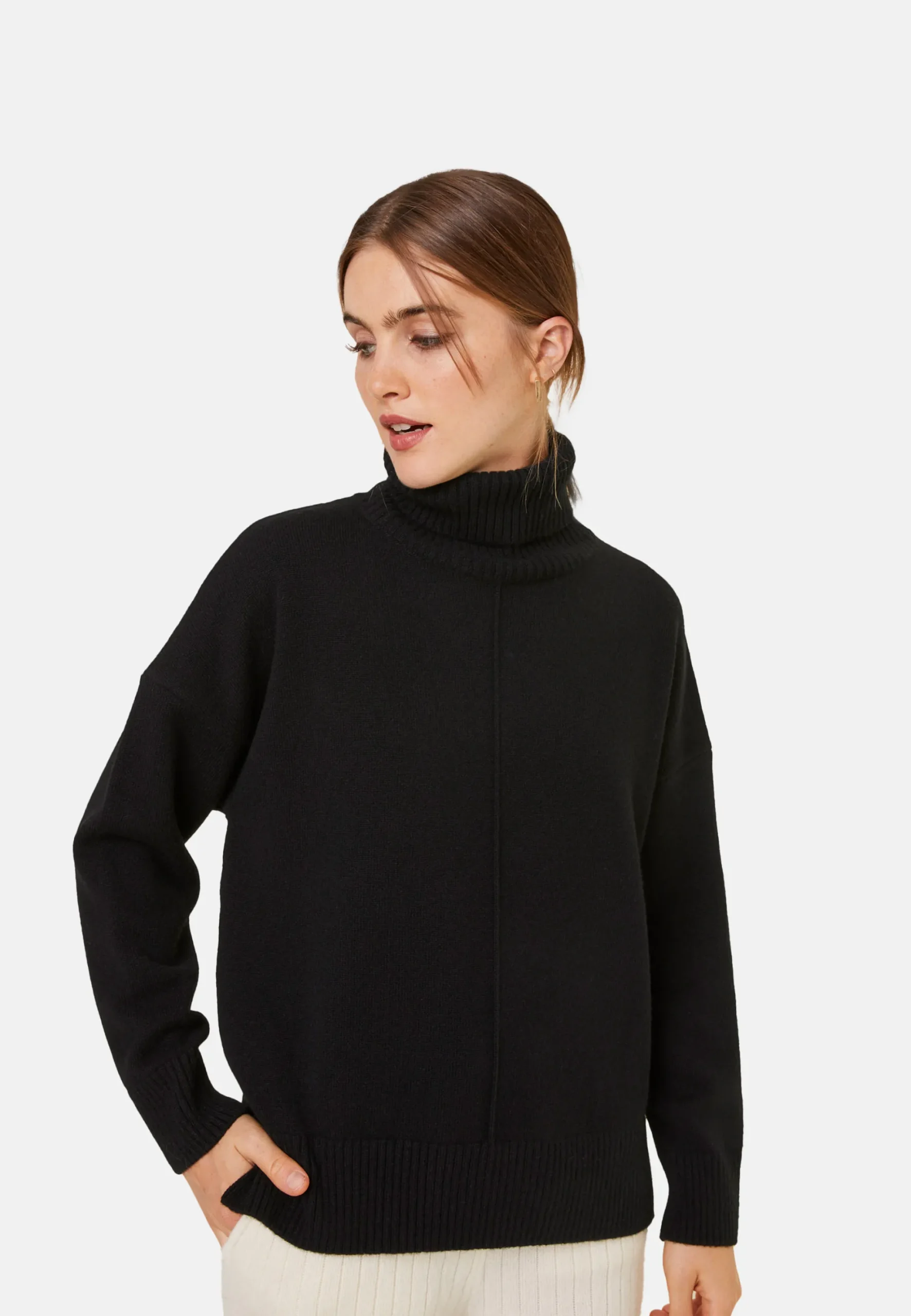 Maison Montagut Pull Col Roule A Fentes En Cachemire 4 Fils - Adena>Femme Pulls