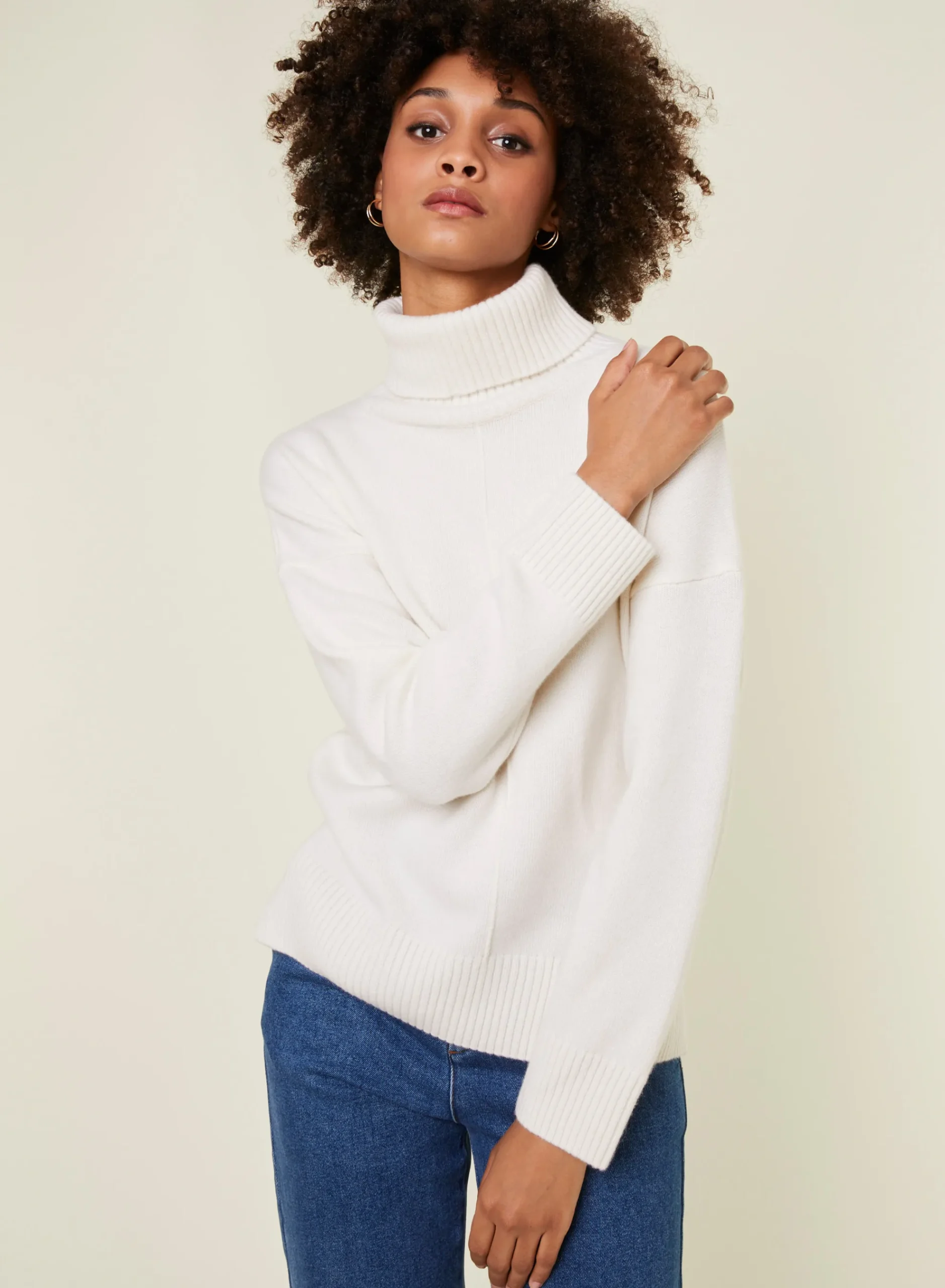 Maison Montagut Pull Col Roule A Fentes En Cachemire 4 Fils - Adena>Femme Pulls