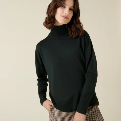 Maison Montagut Pull Col Roule A Fentes En Laine Merinos - Amy><noscript><img width=