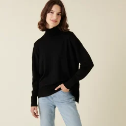 Maison Montagut Pull Col Roule A Fentes En Laine Merinos - Amy><noscript><img width=