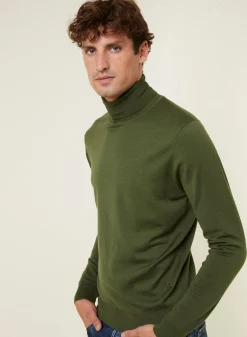 Maison Montagut Pull Col Roule Avec Logo En Laine Merinos - Enzo><noscript><img width=