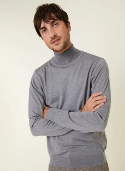 Maison Montagut Pull Col Roule Avec Logo En Laine Merinos - Enzo><noscript><img width=