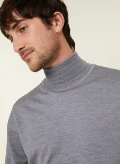 Maison Montagut Pull Col Roule Avec Logo En Laine Merinos - Enzo><noscript><img width=