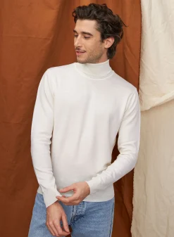 Maison Montagut Pull Col Roule Avec Logo En Laine Merinos - Enzo><noscript><img width=