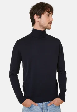 Maison Montagut Pull Col Roule Avec Logo En Laine Merinos - Enzo><noscript><img width=