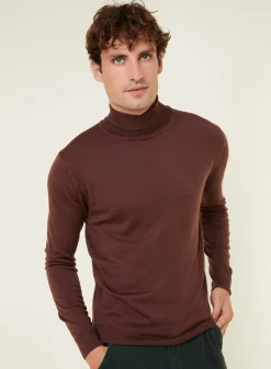 Maison Montagut Pull Col Roule Avec Logo En Laine Merinos - Enzo><noscript><img width=