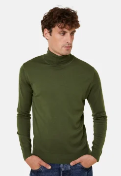 Maison Montagut Pull Col Roule Avec Logo En Laine Merinos - Enzo><noscript><img width=