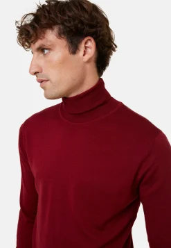 Maison Montagut Pull Col Roule Avec Logo En Laine Merinos - Enzo><noscript><img width=