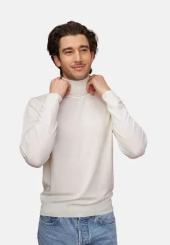 Maison Montagut Pull Col Roule Avec Logo En Laine Merinos - Enzo><noscript><img width=