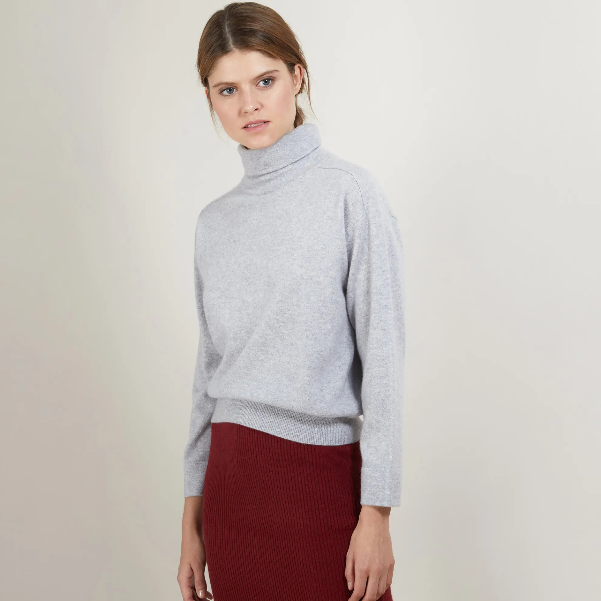 Maison Montagut Pull Col Roule Emmanchures Marteau En Cachemire - Beverly>Femme Pulls
