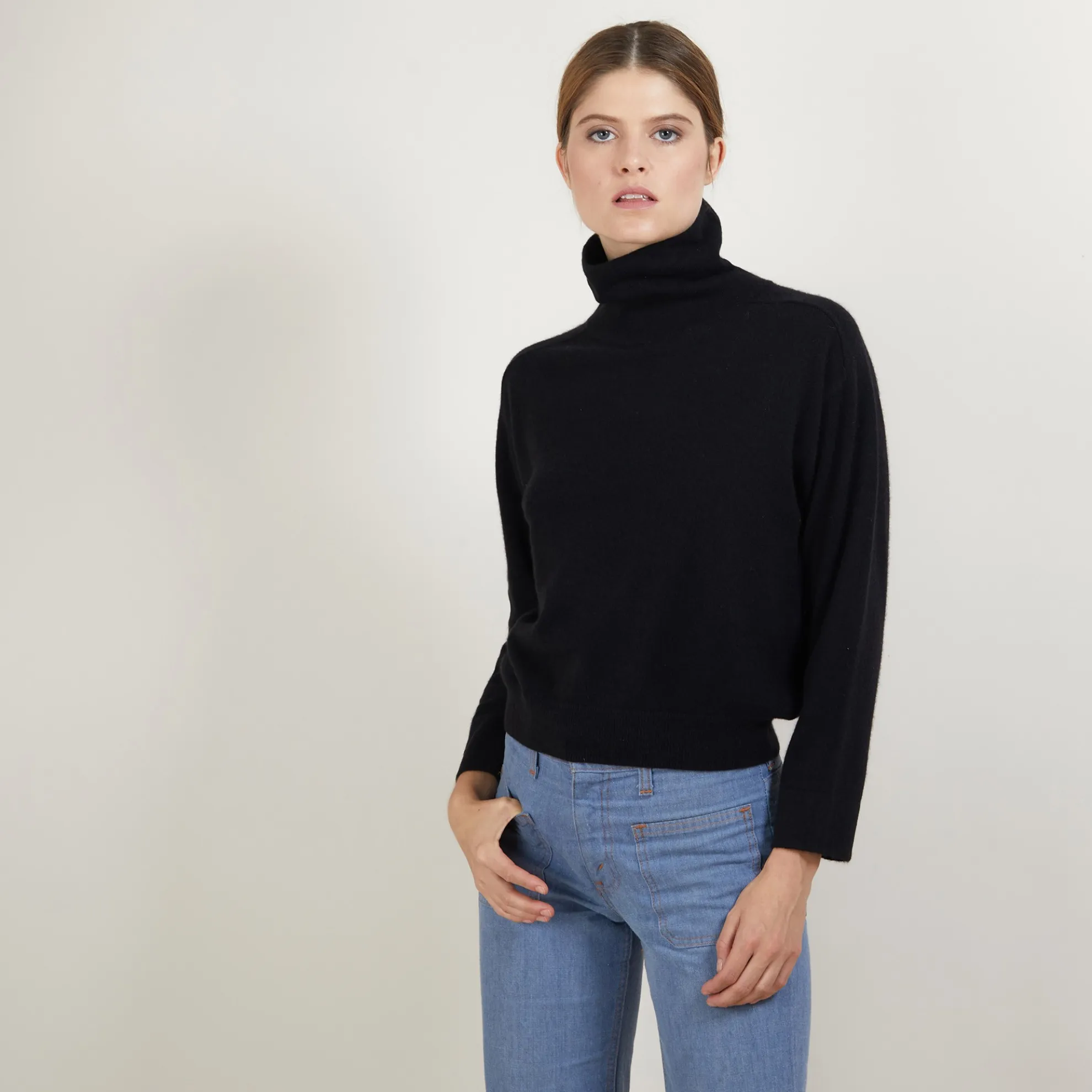 Maison Montagut Pull Col Roule Emmanchures Marteau En Cachemire - Beverly>Femme Pulls