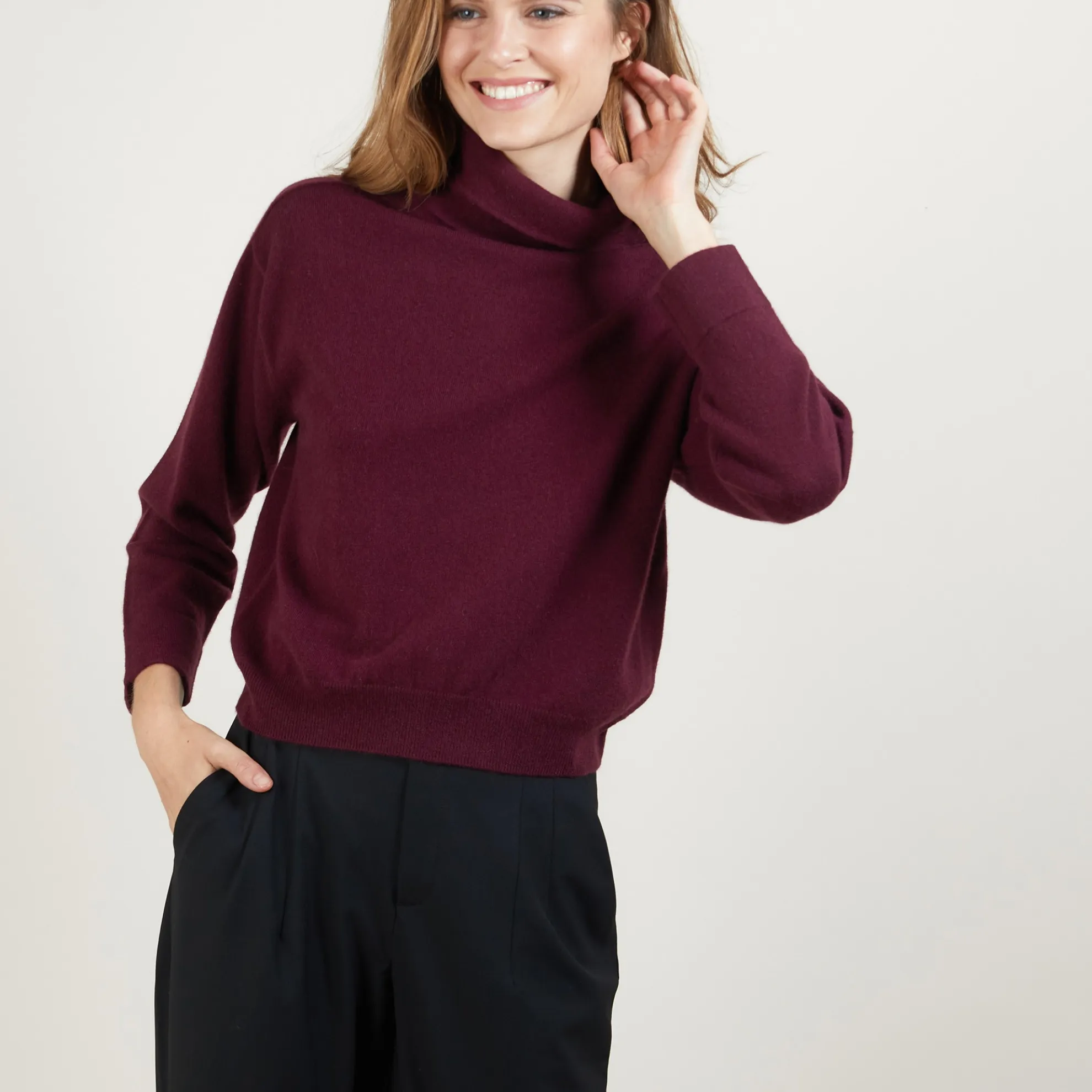 Maison Montagut Pull Col Roule Emmanchures Marteau En Cachemire - Beverly>Femme Pulls