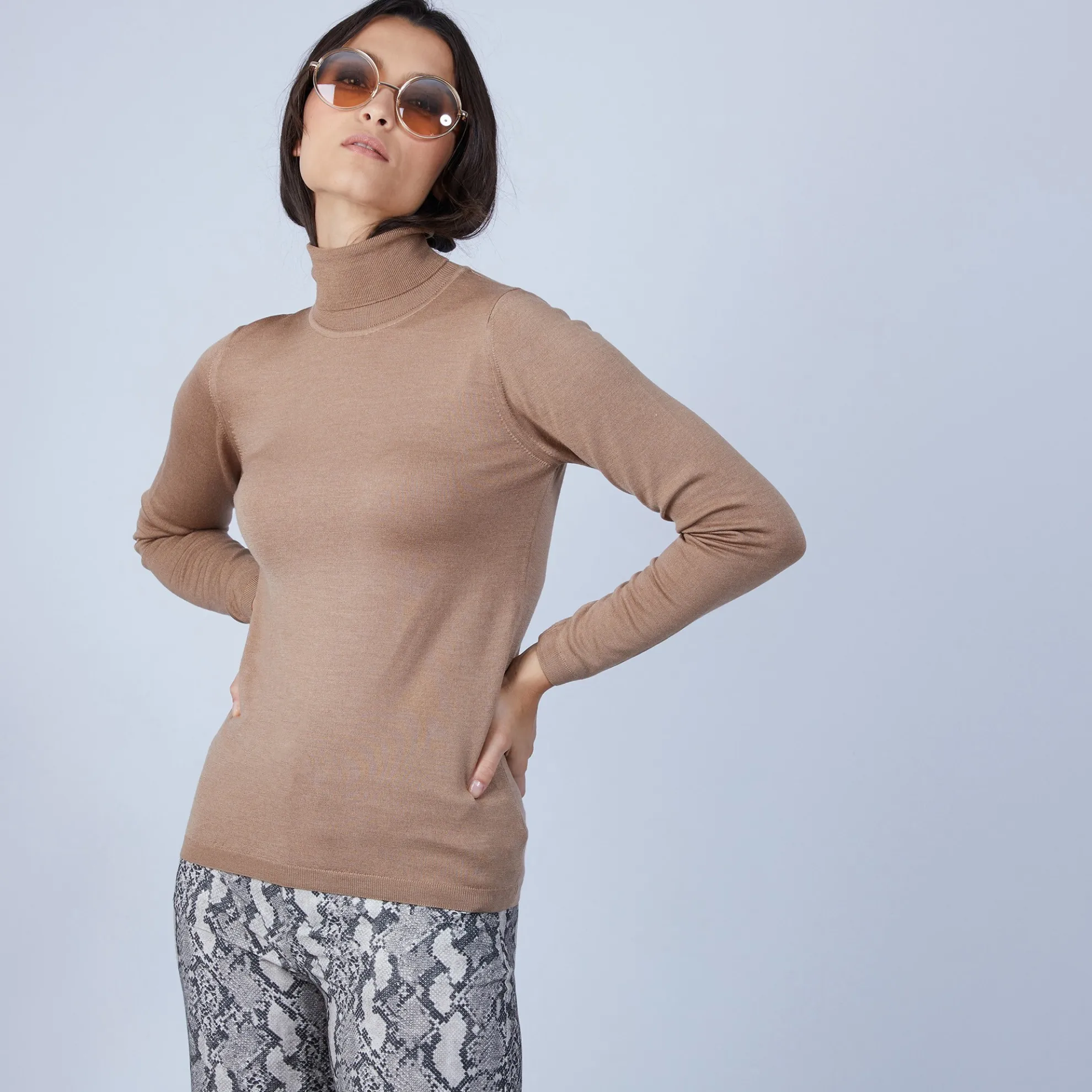 Maison Montagut Pull Col Roule En Laine Et Soie - Bettie>Femme Pulls