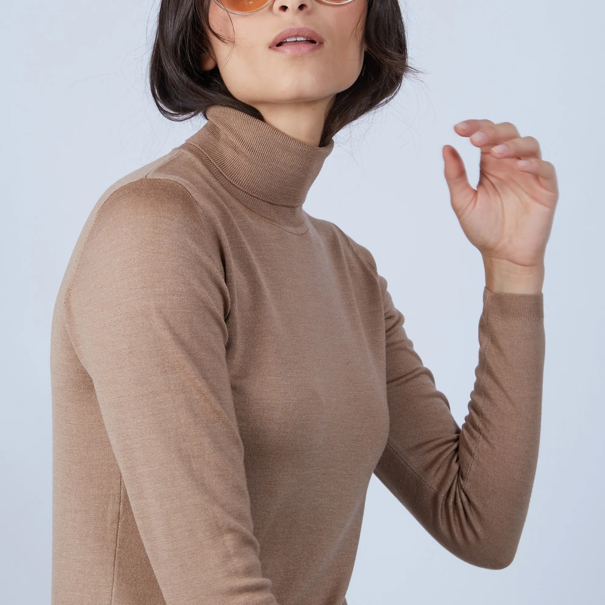 Maison Montagut Pull Col Roule En Laine Et Soie - Bettie>Femme Pulls