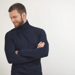 Maison Montagut Pull Col Roule En Laine Merinos - Berry><noscript><img width=