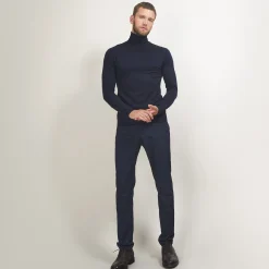 Maison Montagut Pull Col Roule En Laine Merinos - Berry><noscript><img width=