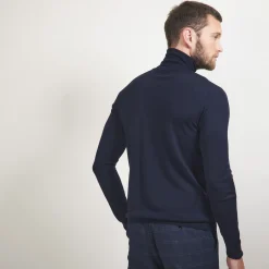 Maison Montagut Pull Col Roule En Laine Merinos - Berry><noscript><img width=