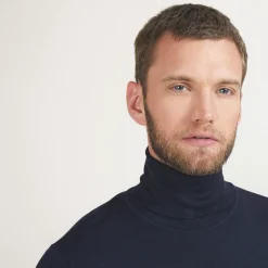 Maison Montagut Pull Col Roule En Laine Merinos - Berry><noscript><img width=