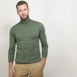 Maison Montagut Pull Col Roule En Laine Merinos - Berry><noscript><img width=