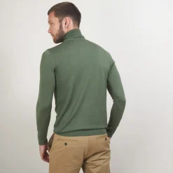 Maison Montagut Pull Col Roule En Laine Merinos - Berry><noscript><img width=