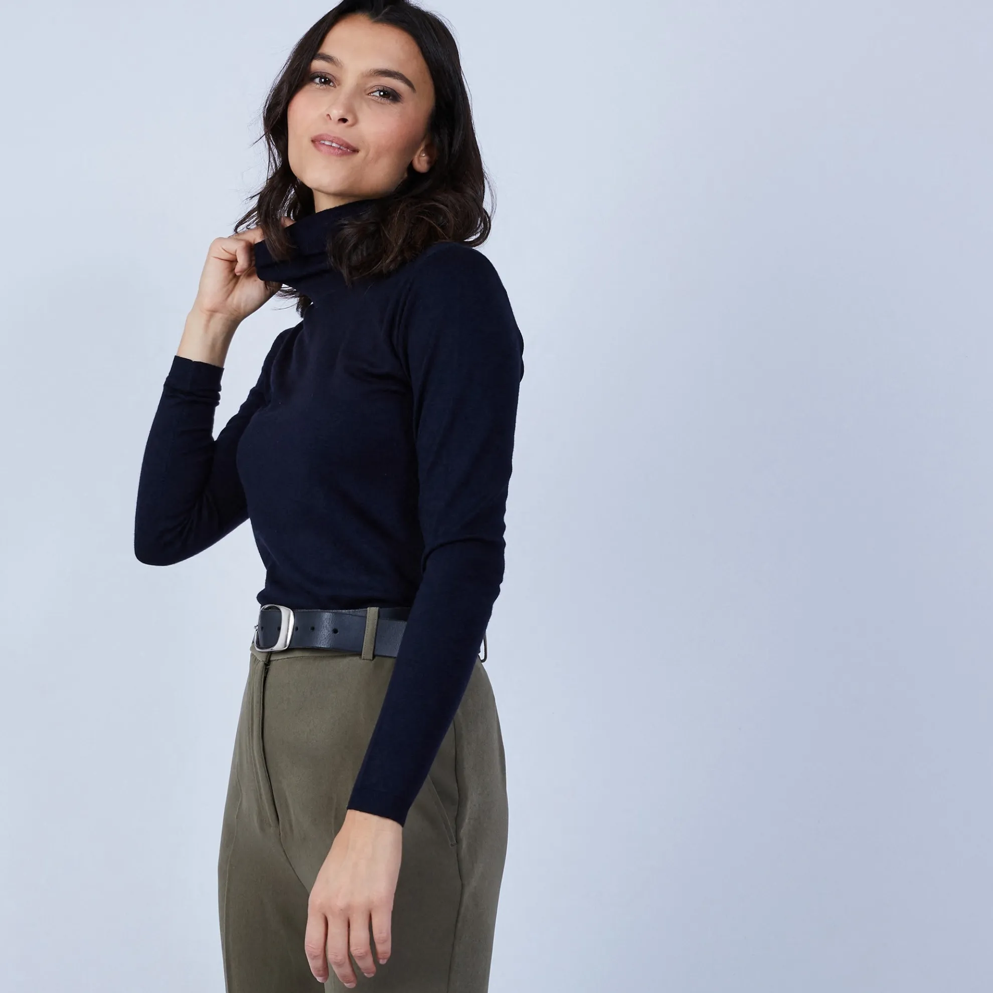 Maison Montagut Pull Col Roule En Laine Merinos - Bea>Femme Pulls