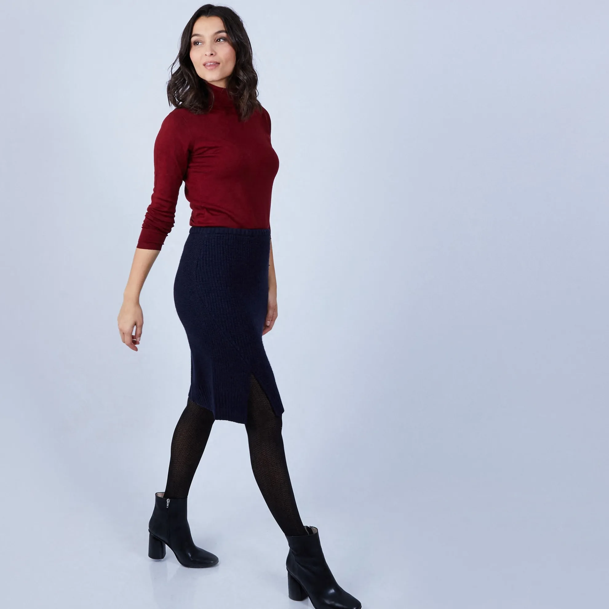 Maison Montagut Pull Col Roule En Laine Merinos - Bea>Femme Pulls