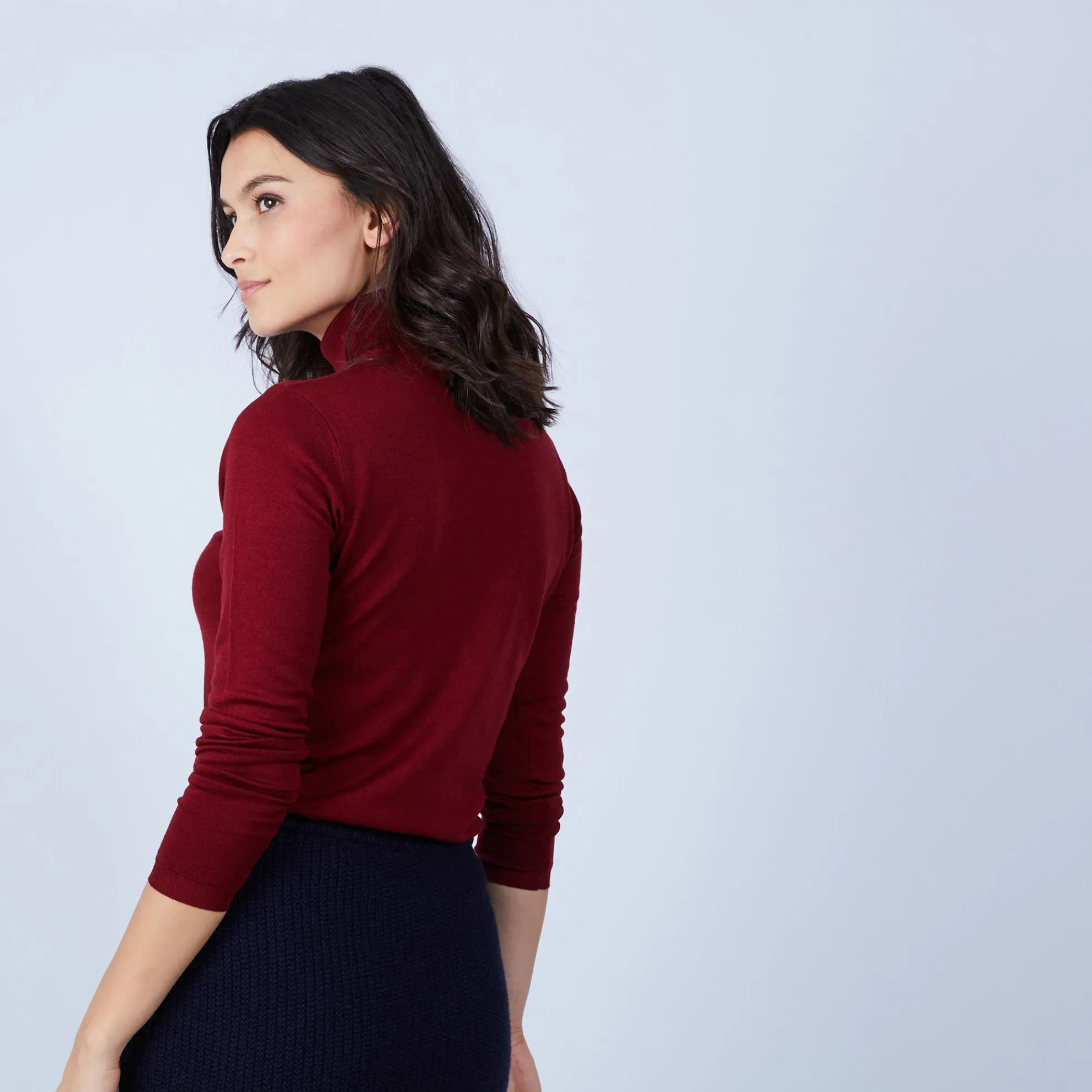 Maison Montagut Pull Col Roule En Laine Merinos - Bea>Femme Pulls