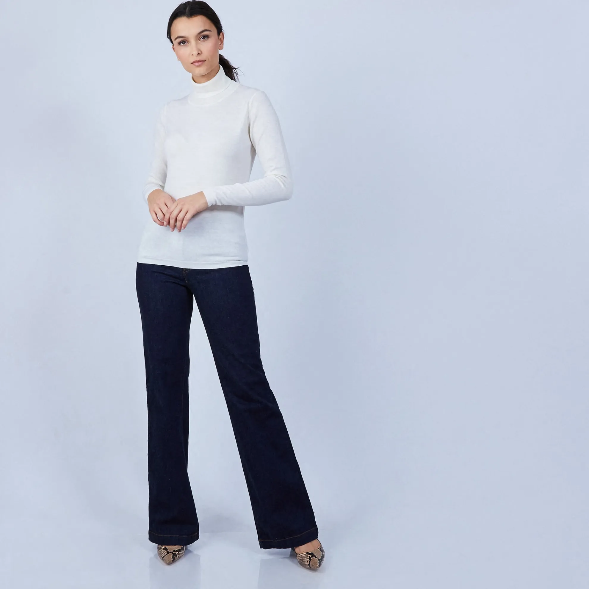 Maison Montagut Pull Col Roule En Laine Merinos - Bea>Femme Pulls