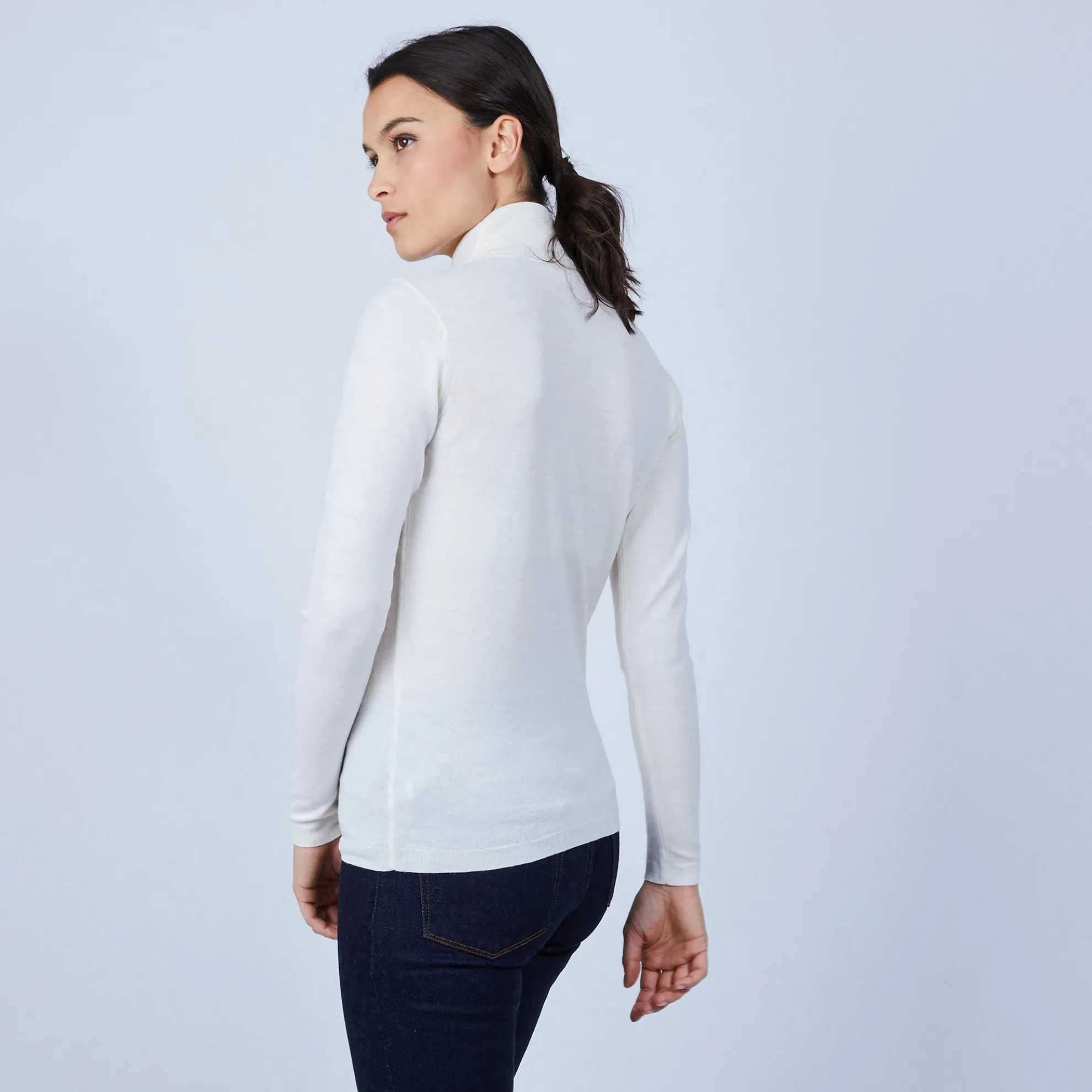 Maison Montagut Pull Col Roule En Laine Merinos - Bea>Femme Pulls