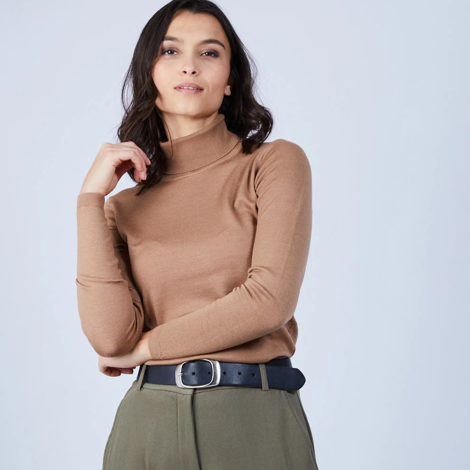 Maison Montagut Pull Col Roule En Laine Merinos - Bea>Femme Pulls