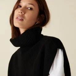 Maison Montagut Pull Col Roule Sans Manches En Cachemire Melange - Dalya><noscript><img width=