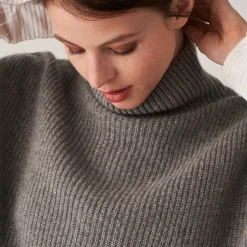 Maison Montagut Pull Col Roule Sans Manches En Cachemire Melange - Dalya><noscript><img width=