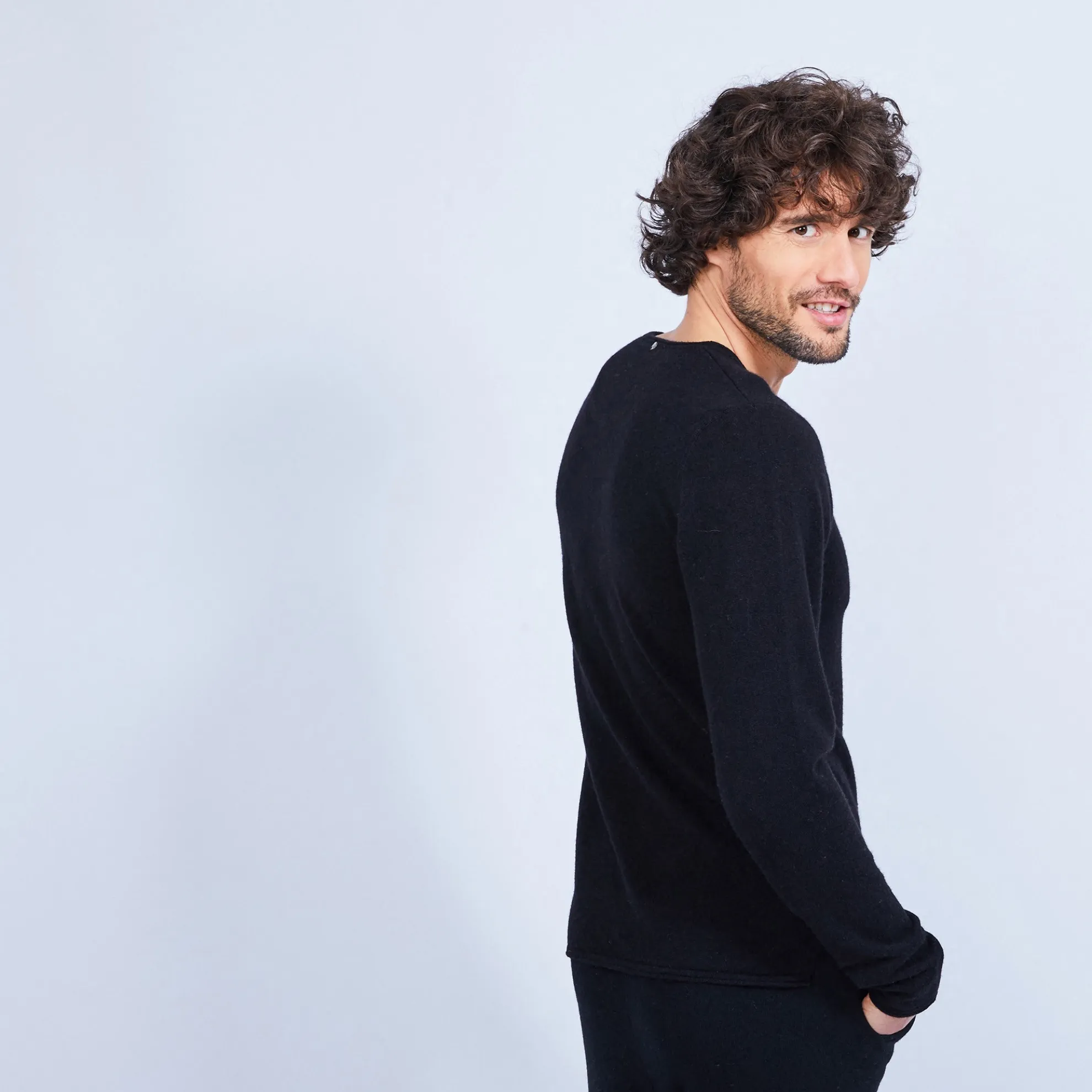 Maison Montagut Pull Col Tunisien En Cachemire - Olivier>Homme Pulls