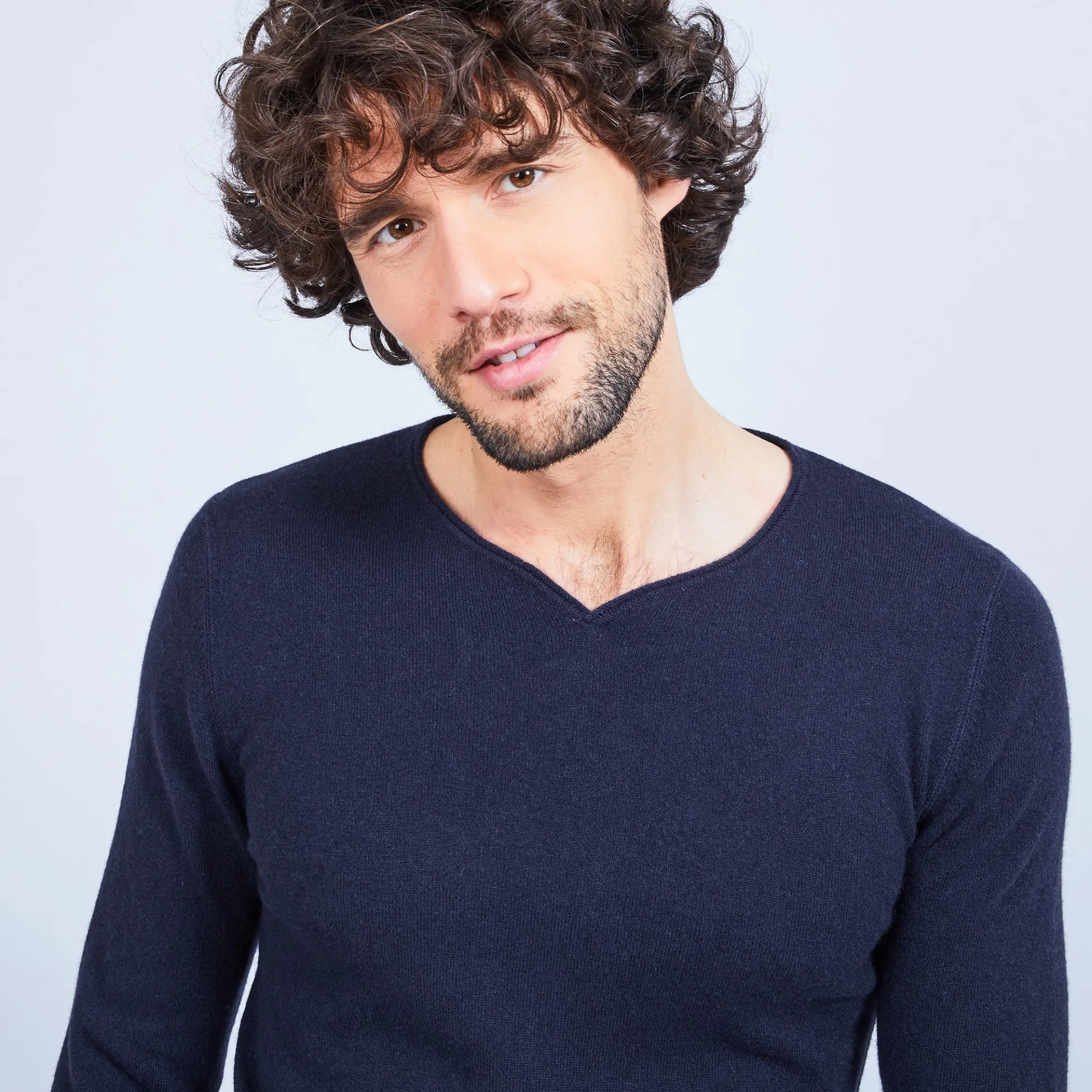 Maison Montagut Pull Col Tunisien En Cachemire - Olivier>Homme Pulls