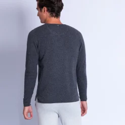 Maison Montagut Pull Col Tunisien En Cachemire - Olivier><noscript><img width=