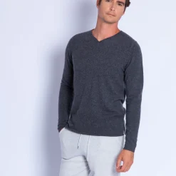 Maison Montagut Pull Col Tunisien En Cachemire - Olivier><noscript><img width=