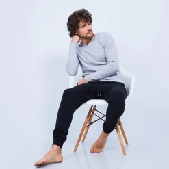 Maison Montagut Pull Col Tunisien En Cachemire - Olivier><noscript><img width=