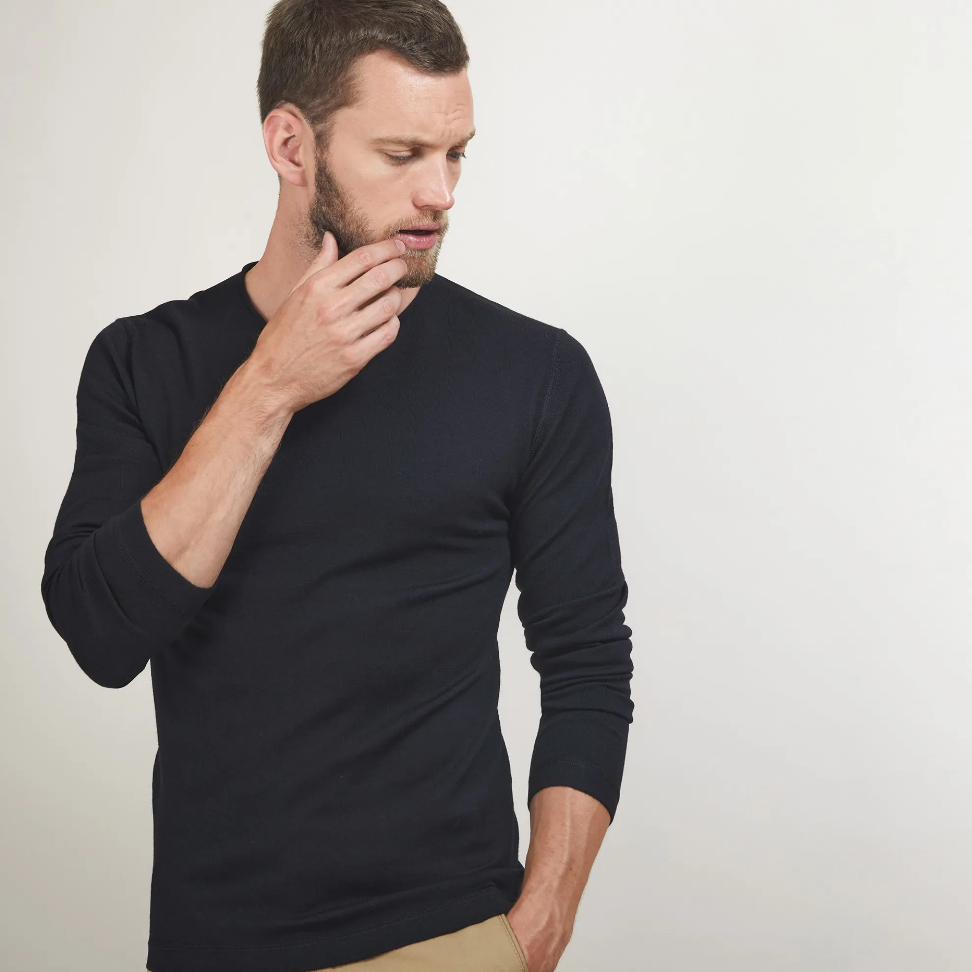 Maison Montagut Pull Col Tunisien En Laine - Bono>Homme Pulls