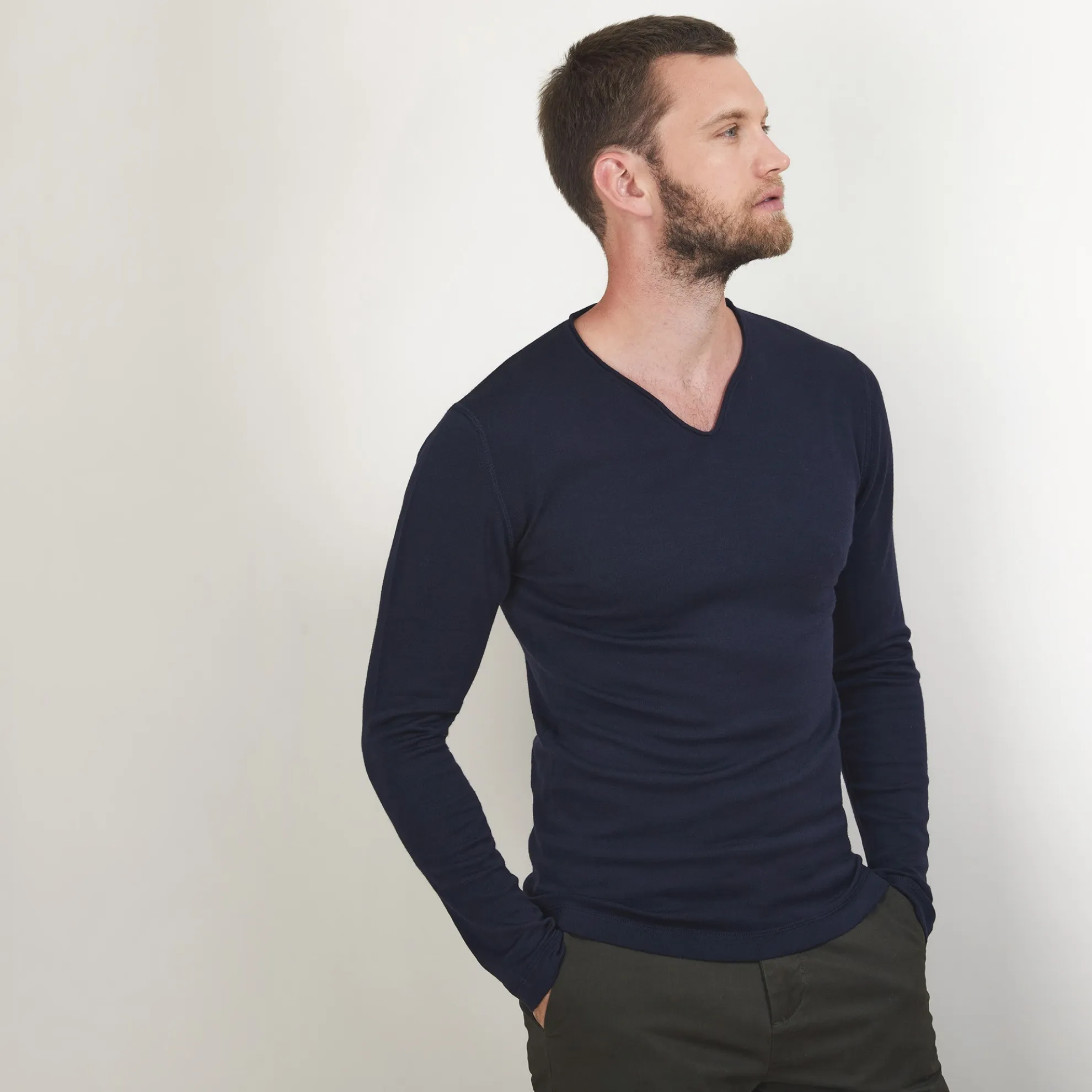 Maison Montagut Pull Col Tunisien En Laine - Bono>Homme Pulls